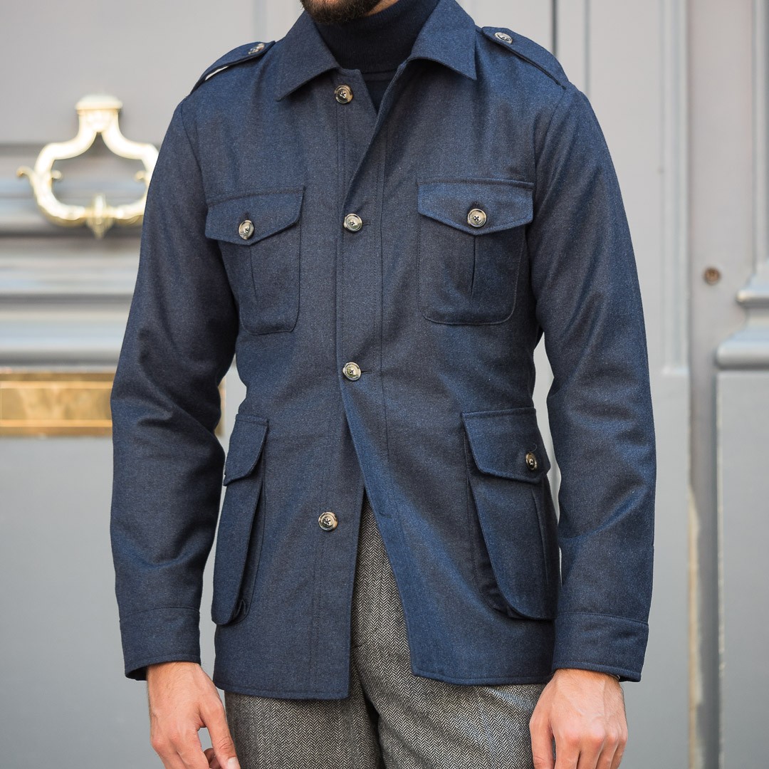 Safari Jacket / Flannel Wool Cashmere 