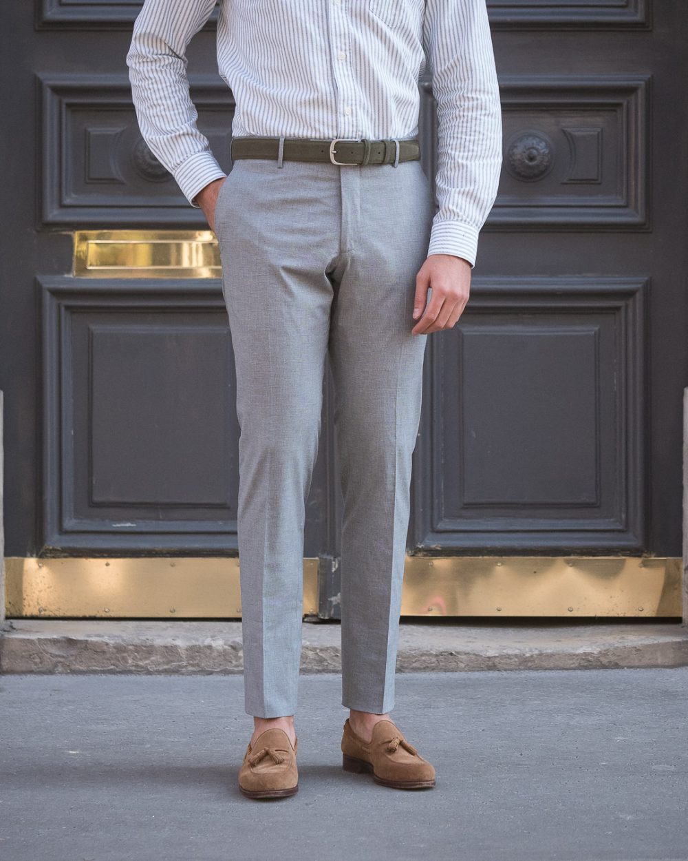 S1/ Coupe Ajustée - Pantalon en Coton élasthanne