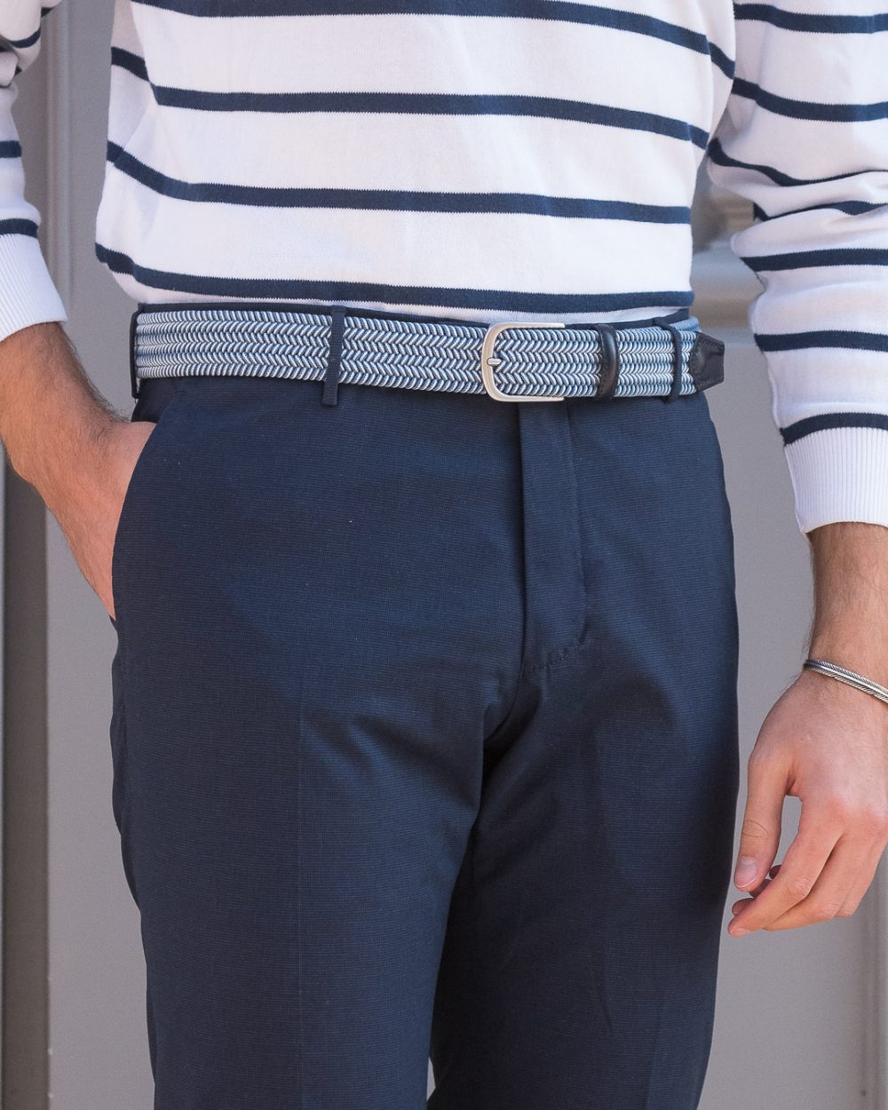 S1/ Coupe Ajustée - Pantalon en Coton élasthanne