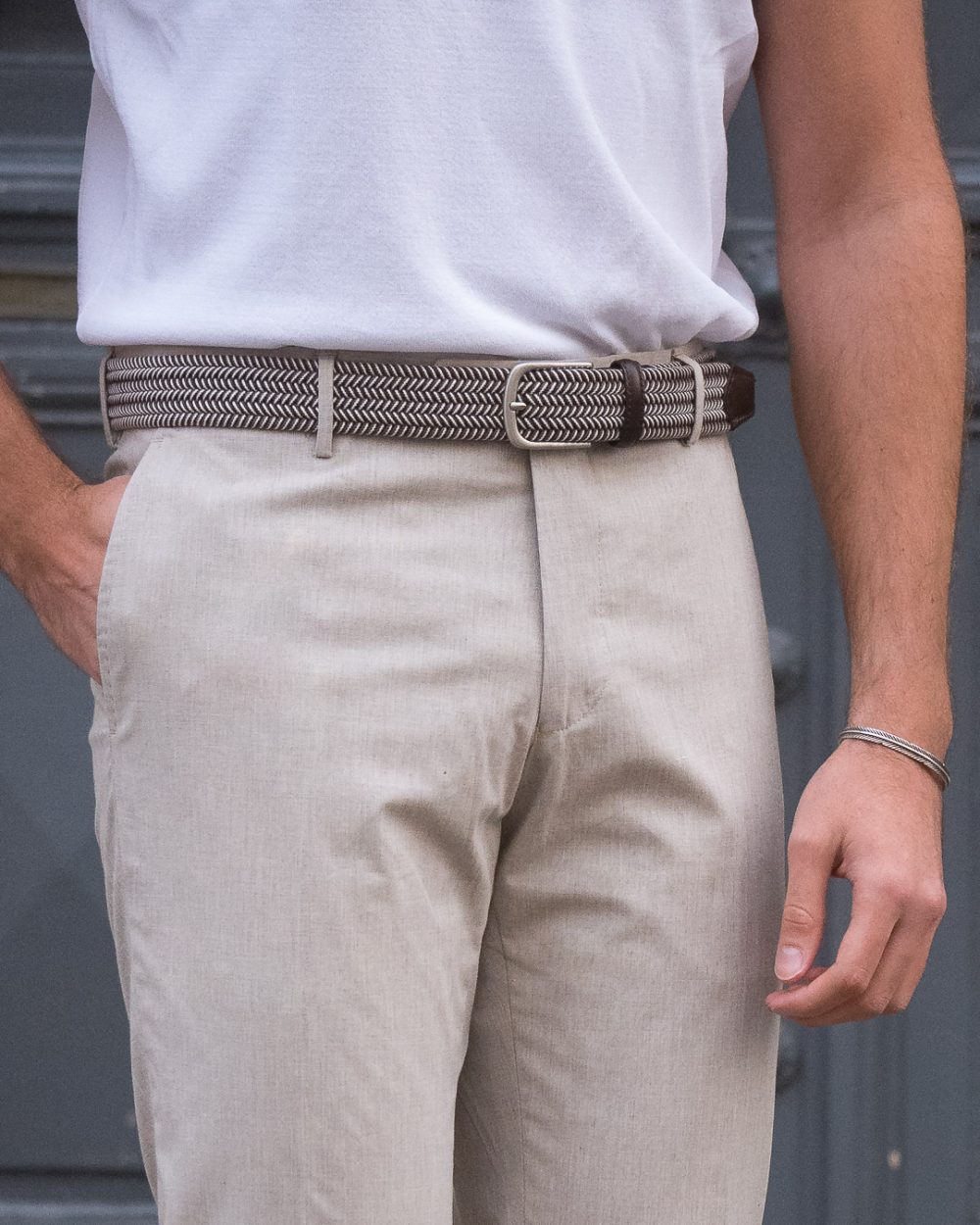 S1/ Coupe Ajustée - Pantalon en Coton élasthanne