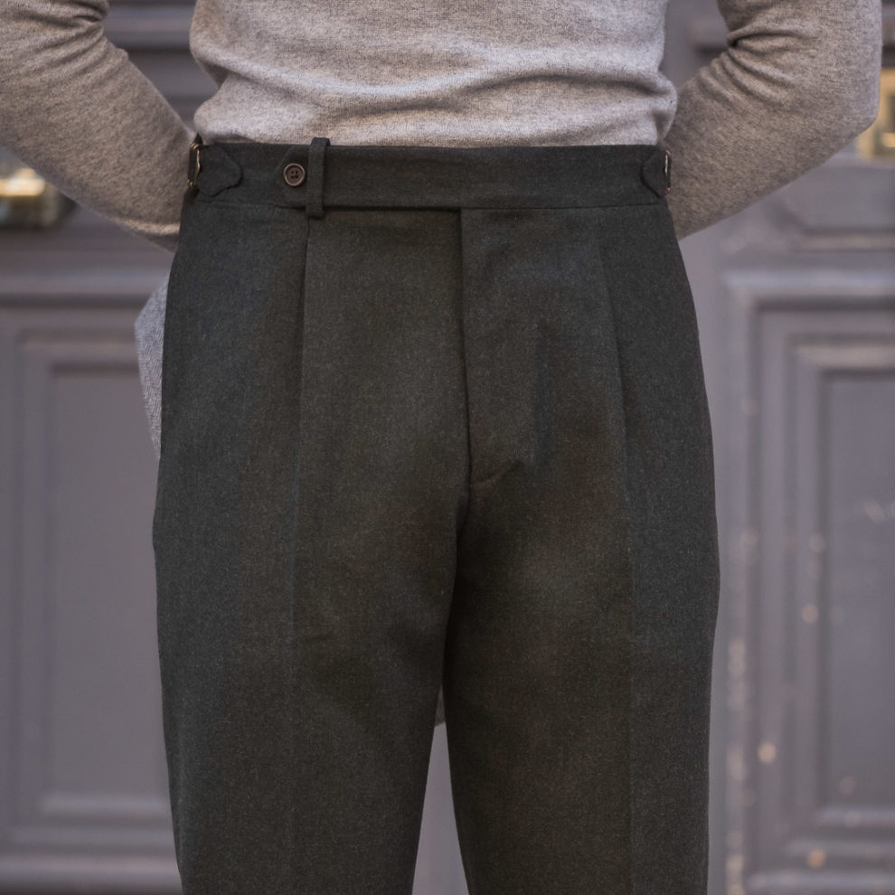 S3 Single Pleat Trousers / Wool Flannel