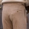Pantalon Coupe Une Pince S3 / Tweed Chevron en Poil de Chameau
