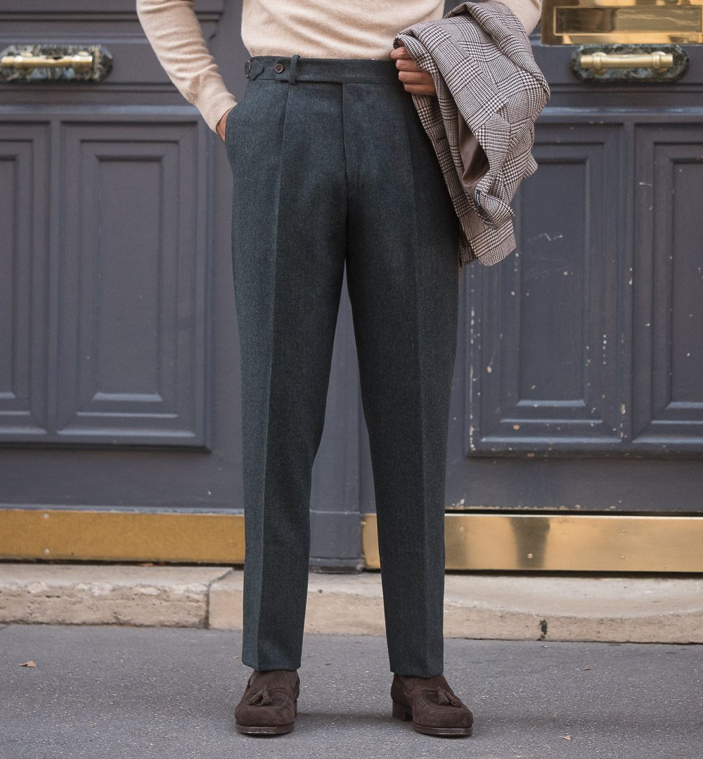 S3 Single Pleat Trousers / Donegal Tweed
