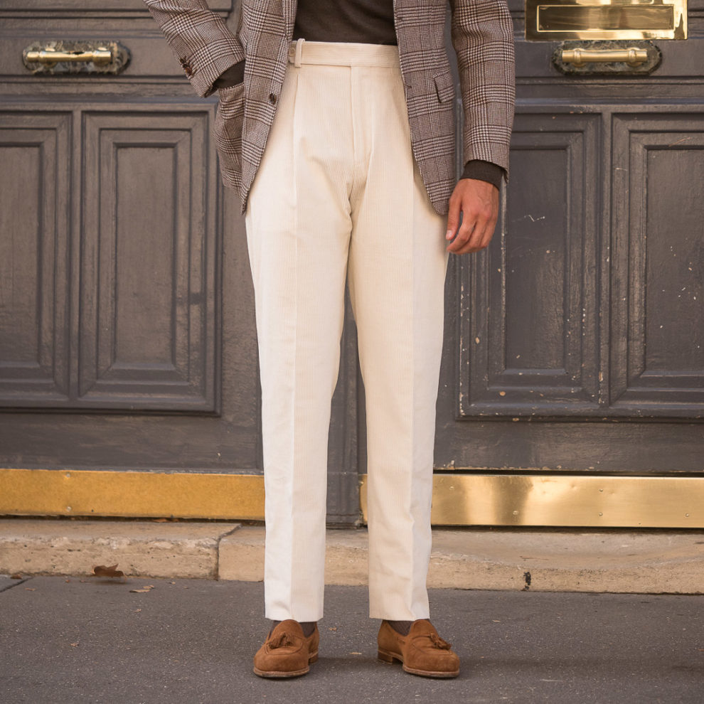 Pantalon Coupe Une Pince S3 / Velours coton & cachemire