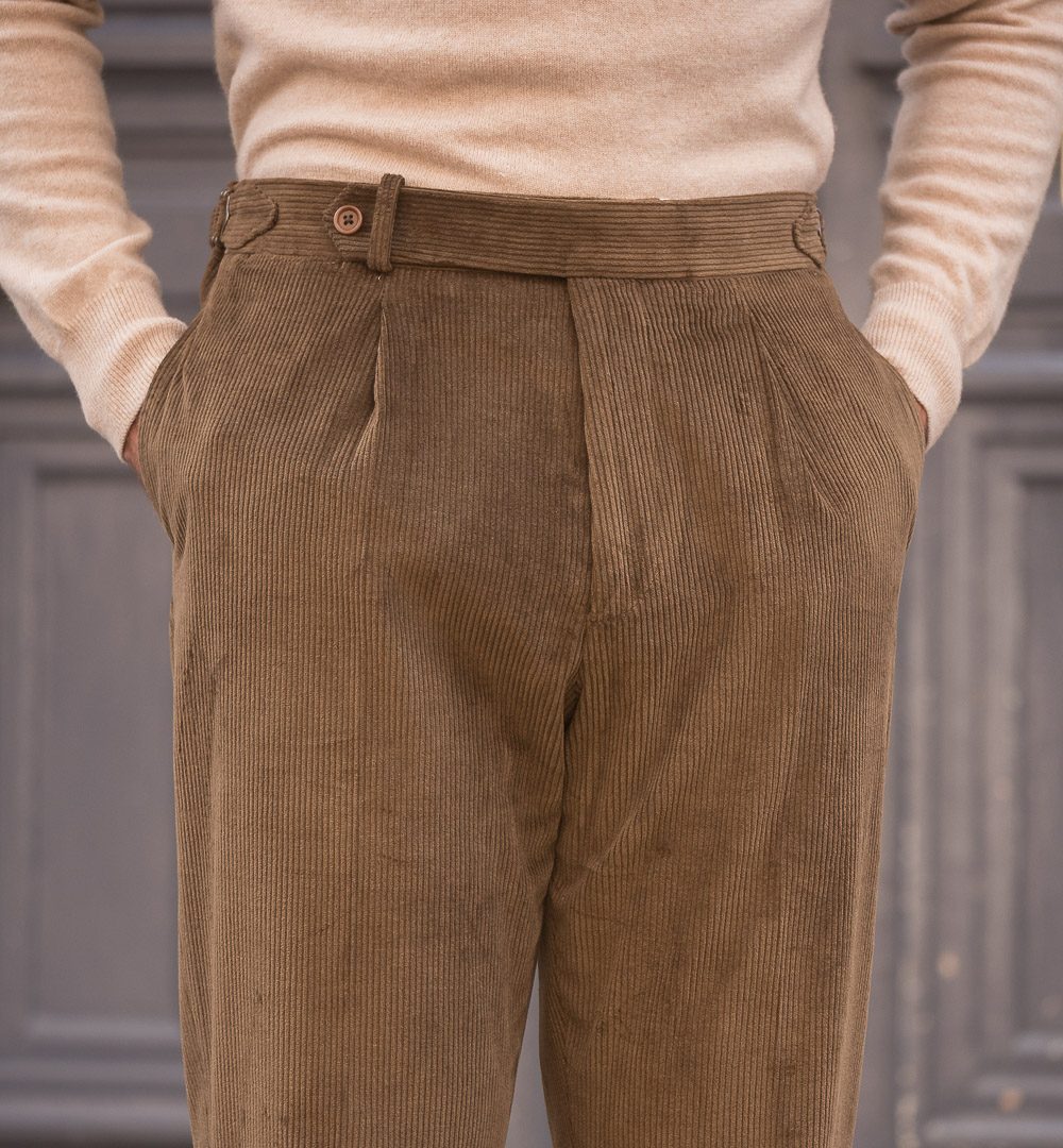S3 Single Pleat Trousers / Cotton & Cashmere Trousers