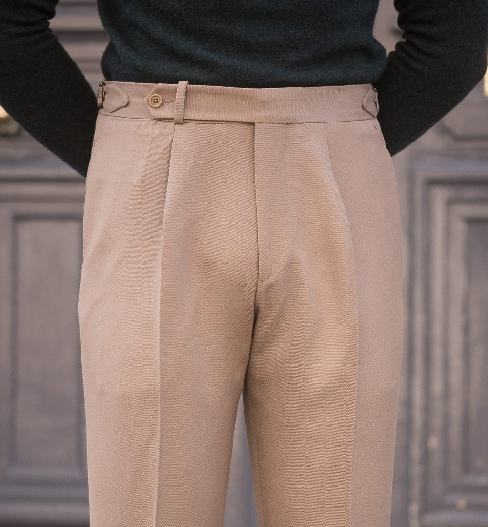 S3 Single Pleat Trousers / Wool Cavalry Twill