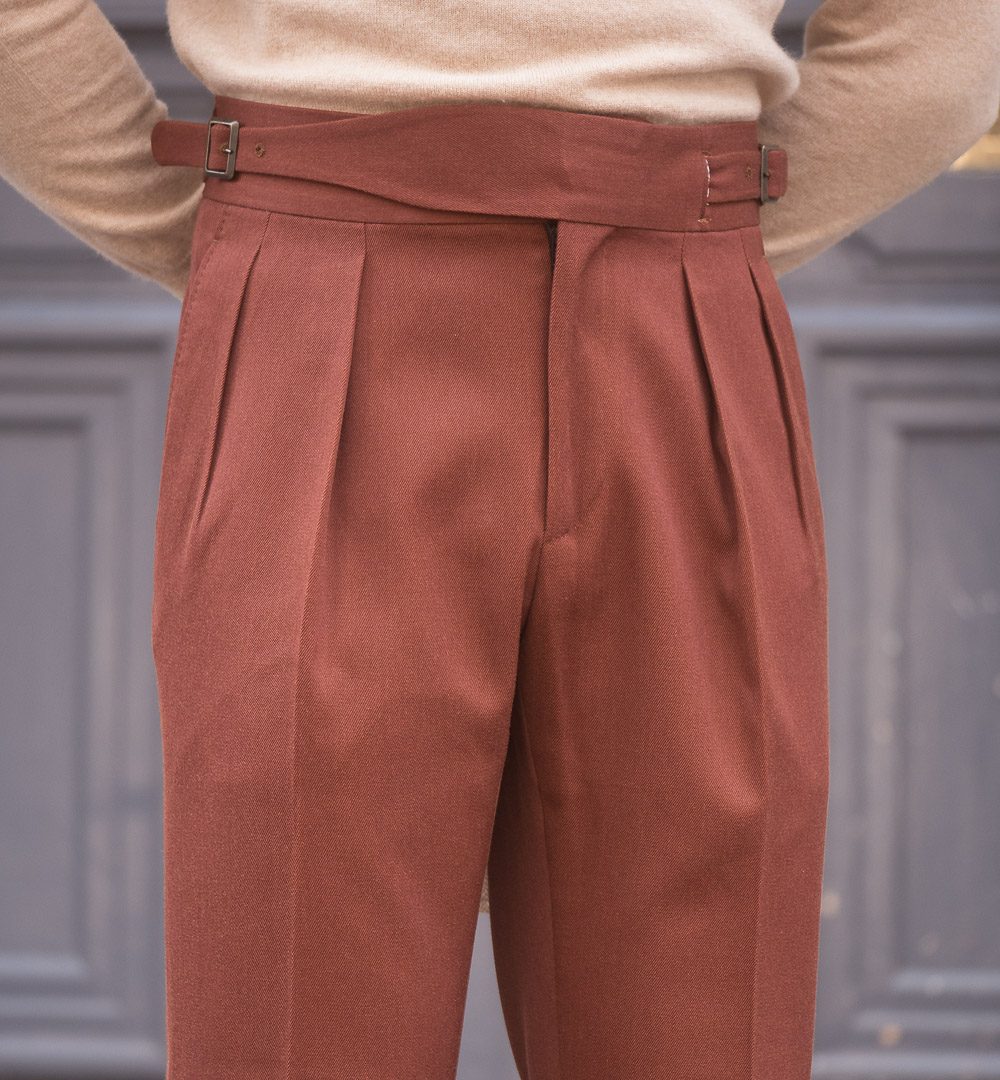 Gurkha Trousers / Wool & Cotton Twill