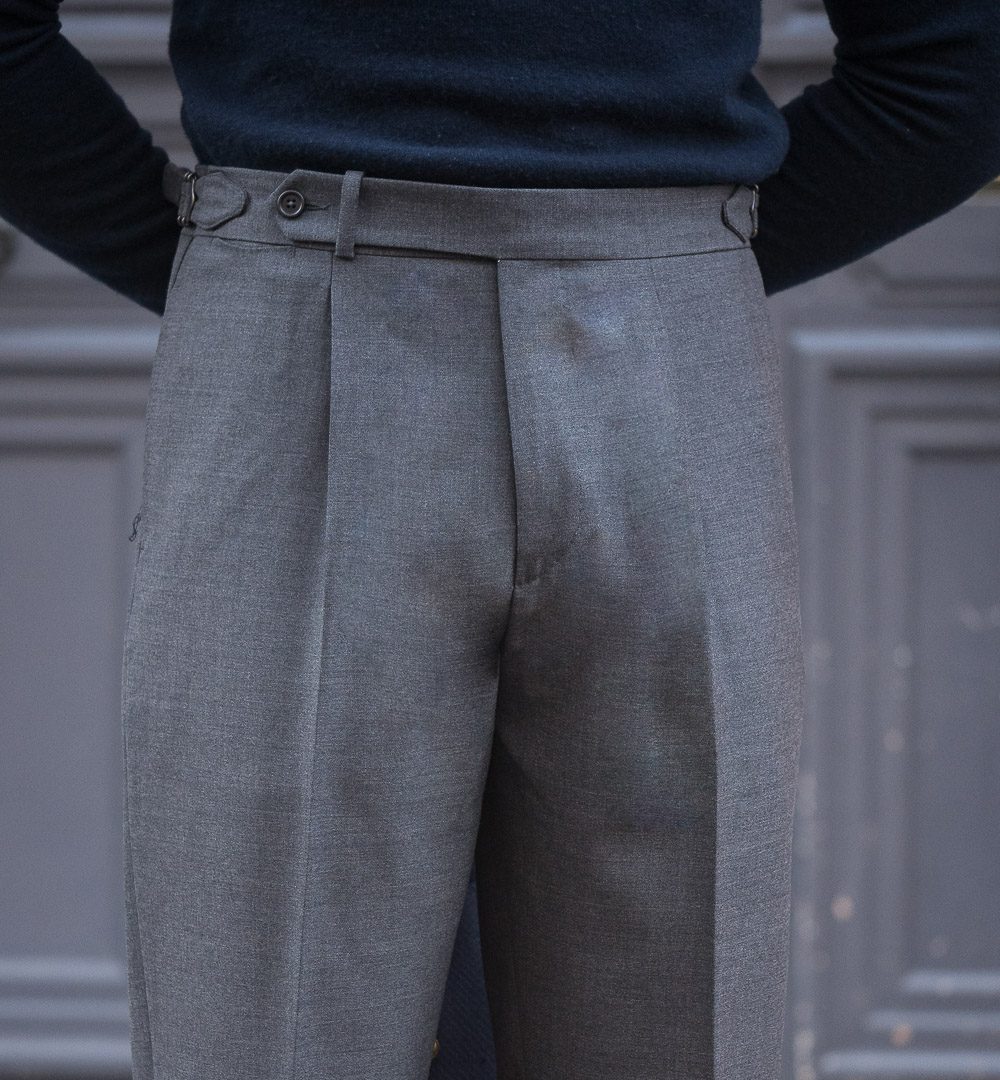 S3 Single Pleat Trousers / Worsted Wool