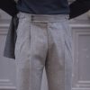 S4 Double Pleat Cut Trousers / Wool Flannel