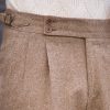 Pantalon Coupe Deux Pinces S4 / Tweed à Chevrons