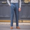 Pantalon Coupe Deux Pinces S4 / Tweed à Chevrons laine & coton