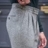 S4 Double Pleat Cut Trousers / Herringbone Tweed