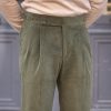 S4 Double Pleat Cut Trousers / Cotton & cashmere Trousers