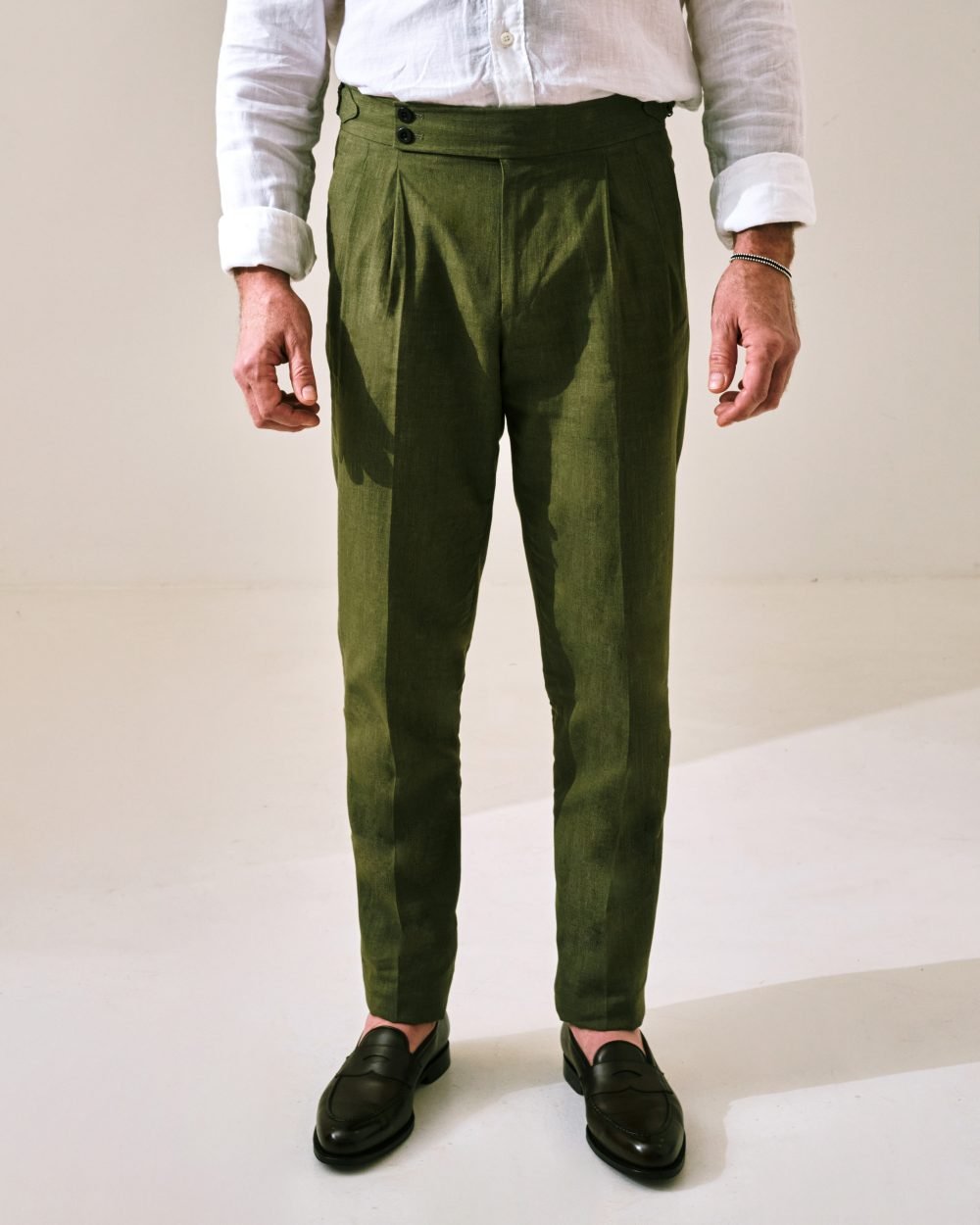 S4 Two Pleats Trousers / Linen & cotton