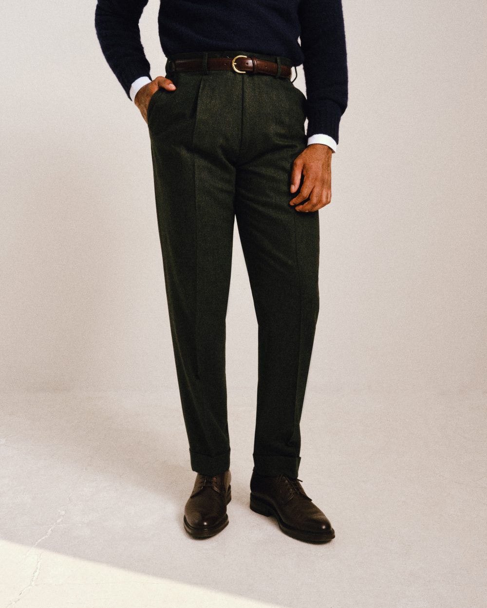 Pantalon Coupe Une Pince S3 Ceinture / Tweed