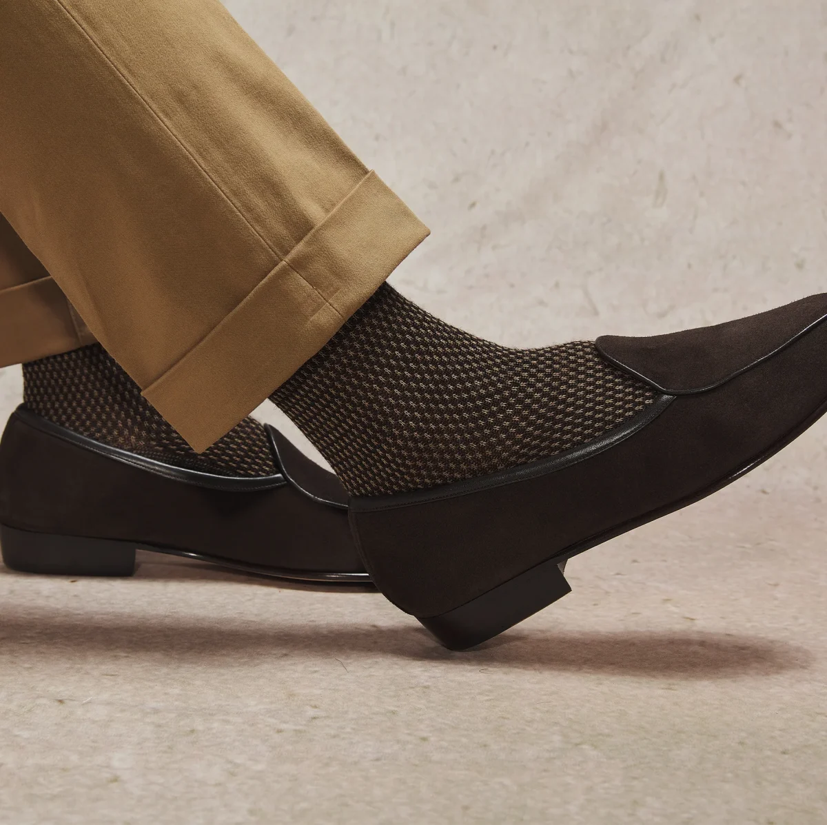 Chaussettes Mi-Bas par Mes Chaussettes Rouges / Caviar Marron - Marron, T39-41