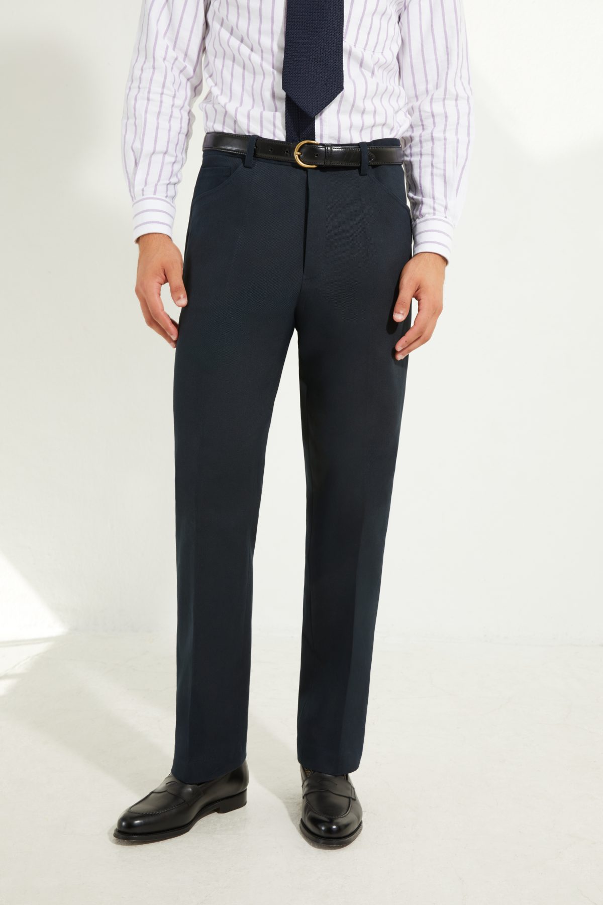 Pantalon Coupe 5 Poches / Chino d'hiver - Marine, T40