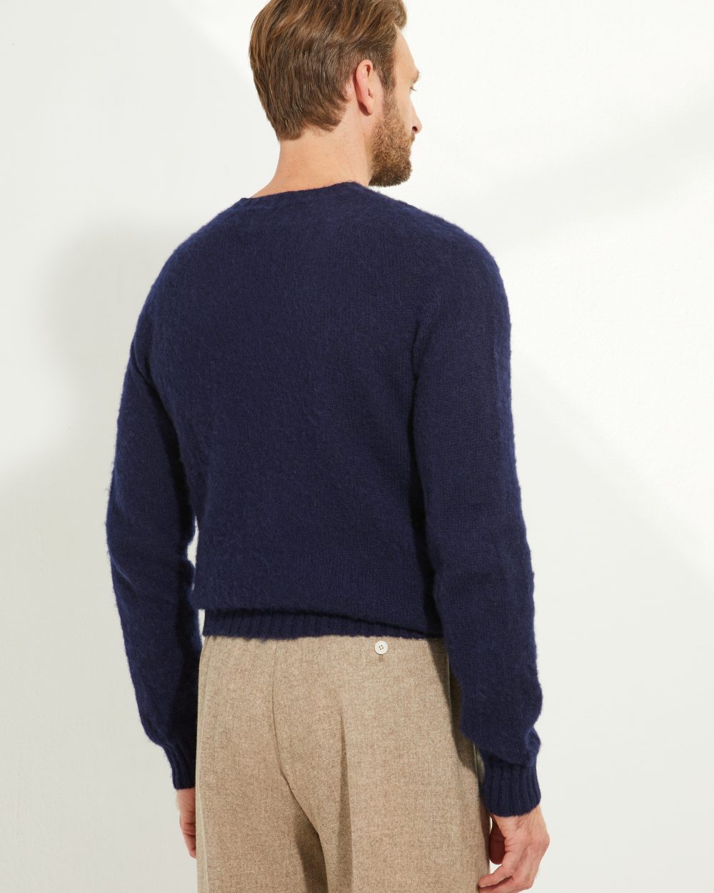 Crew-neck Sweater / Shaggy Shetland Wool