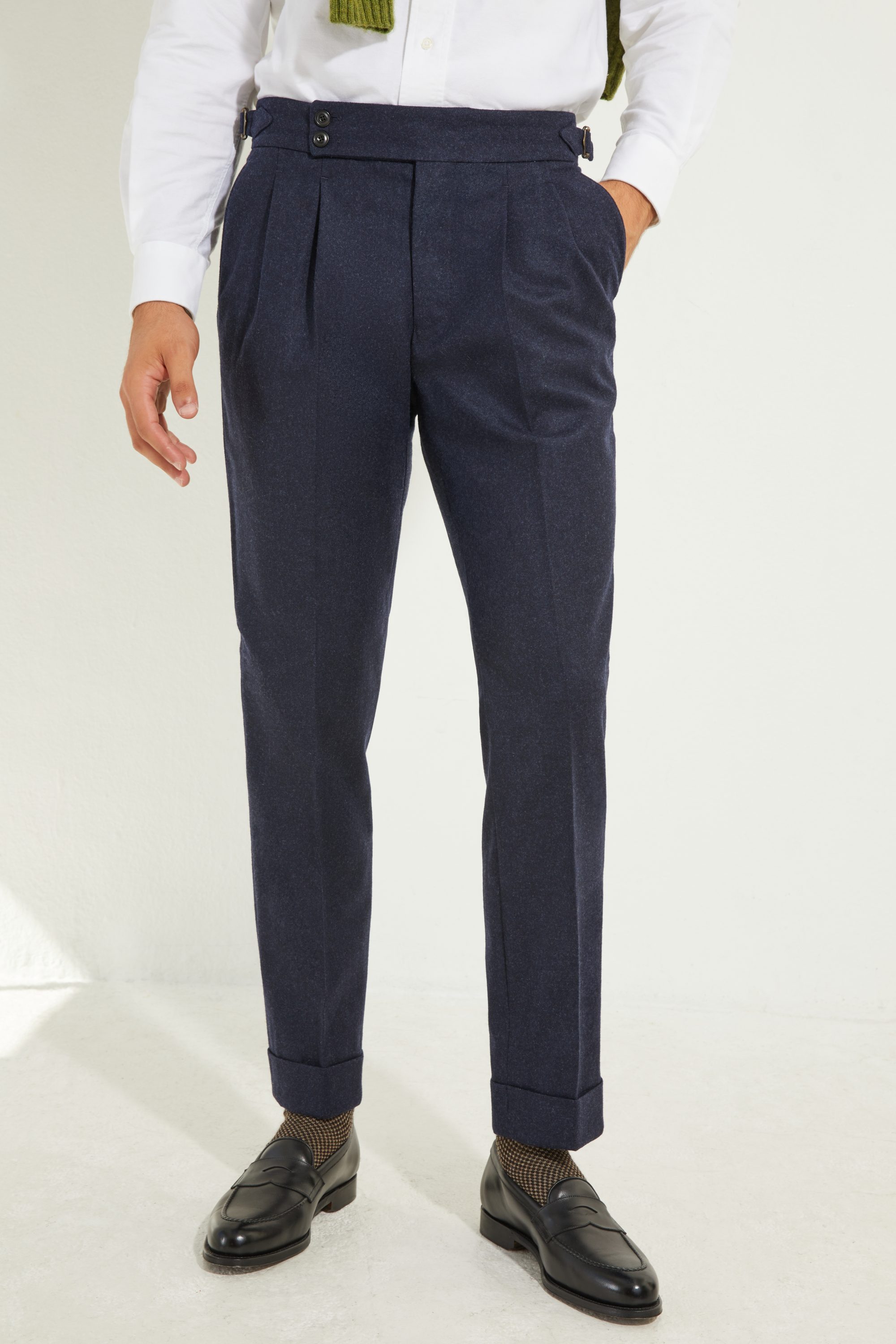 S4 Two Pleats Trousers / Flannel