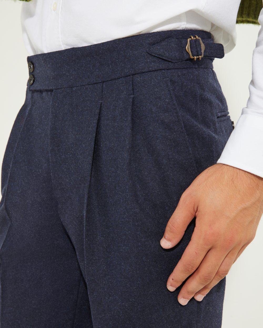 S4 Two Pleats Trousers / Flannel