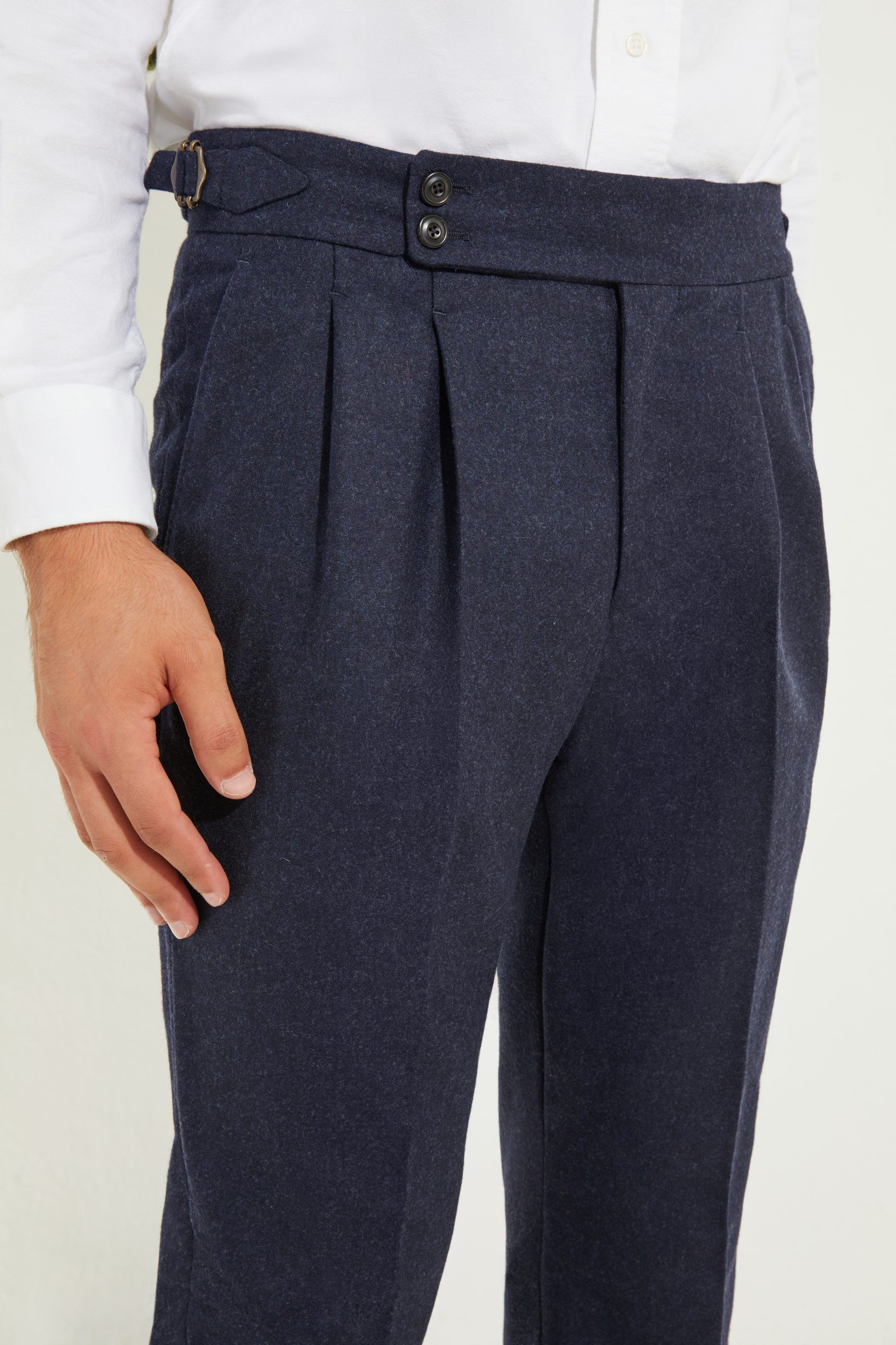 S4 Two Pleats Trousers / Flannel