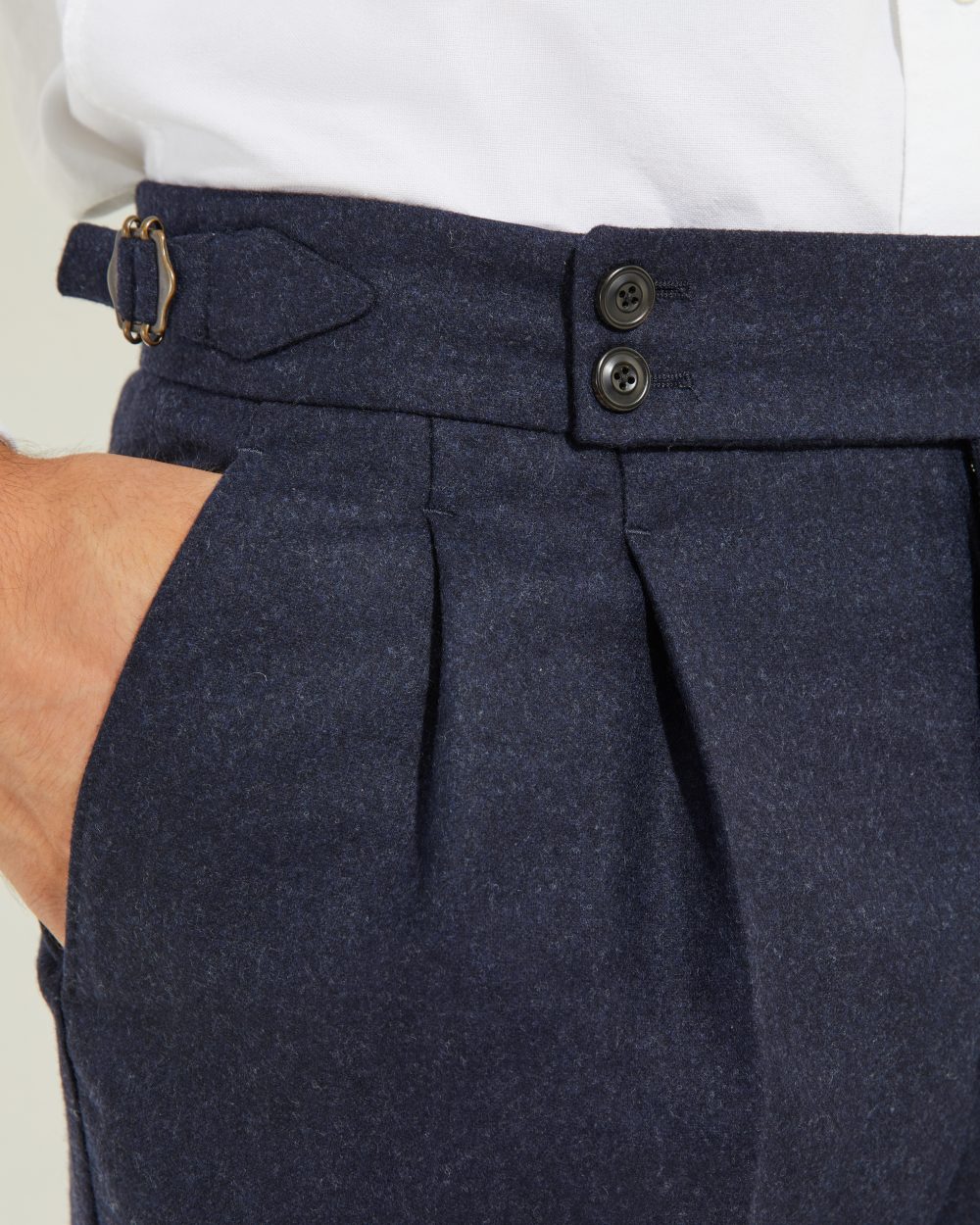 S4 Two Pleats Trousers / Flannel