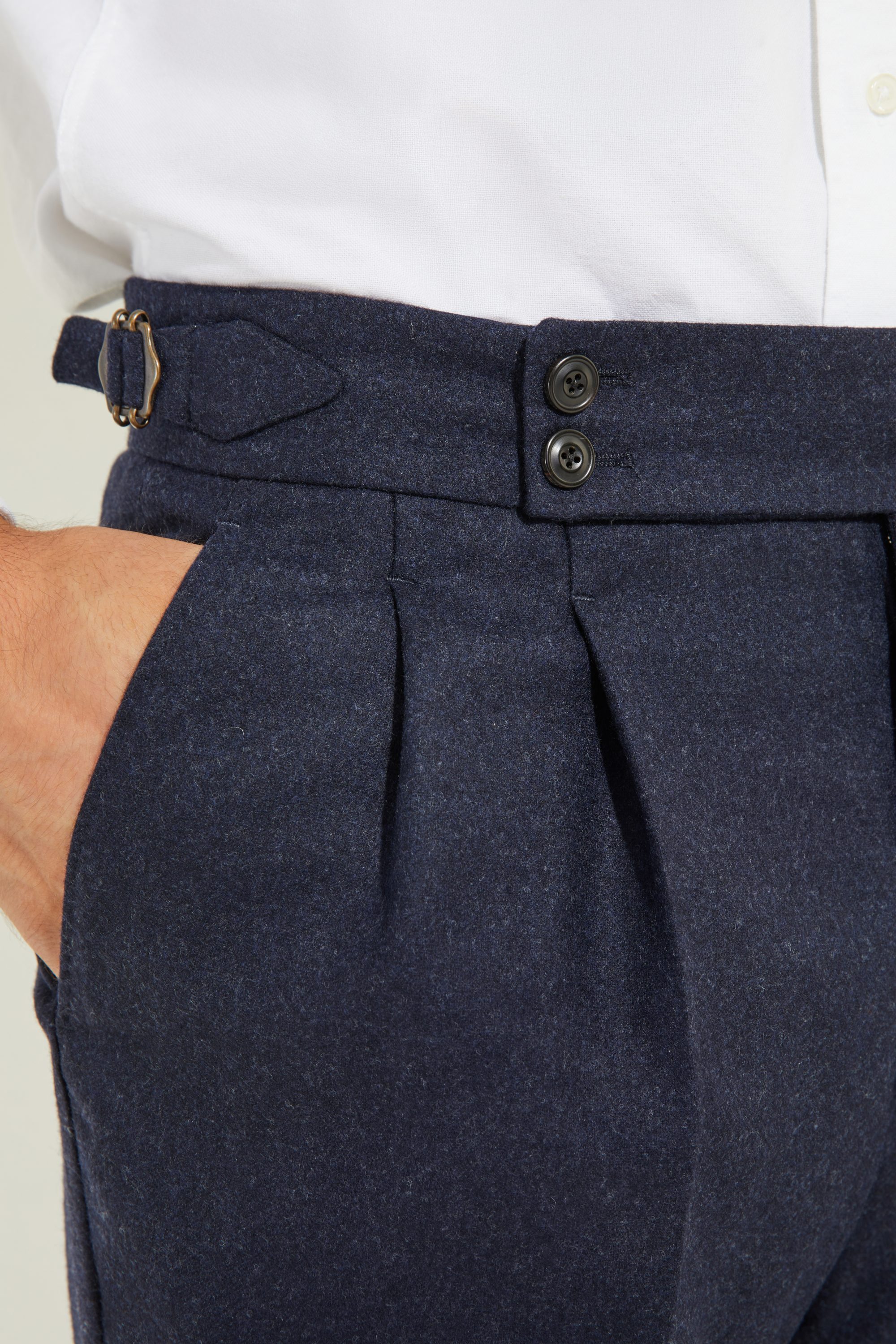 S4 Two Pleats Trousers / Flannel