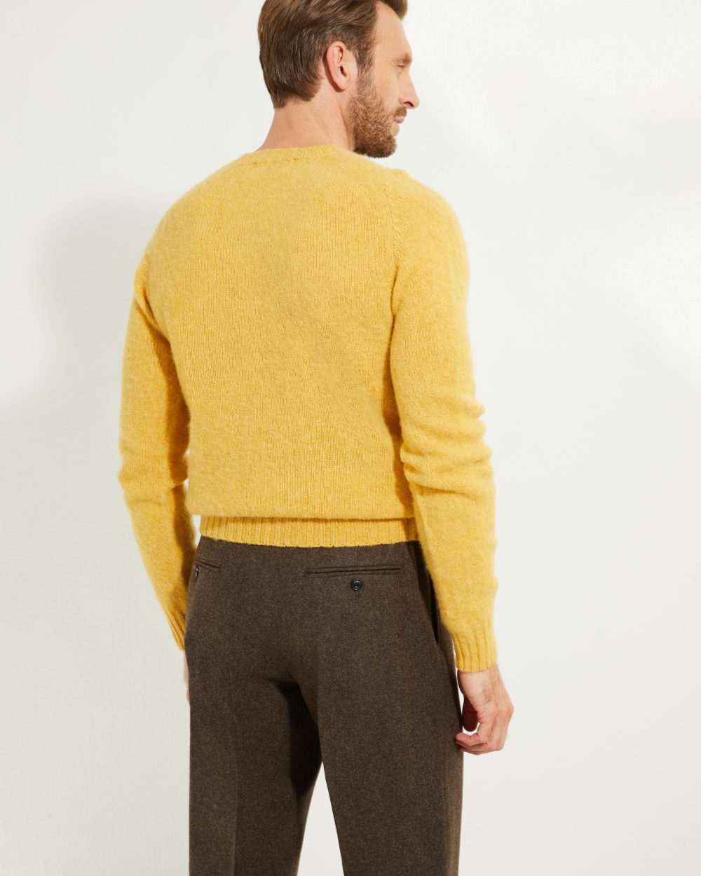 Crew-neck Sweater / Shaggy Shetland Wool