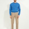 Crew-neck Sweater / Shaggy Shetland Wool