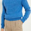 Crew-neck Sweater / Shaggy Shetland Wool