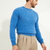 Crew-neck Sweater / Shaggy Shetland Wool