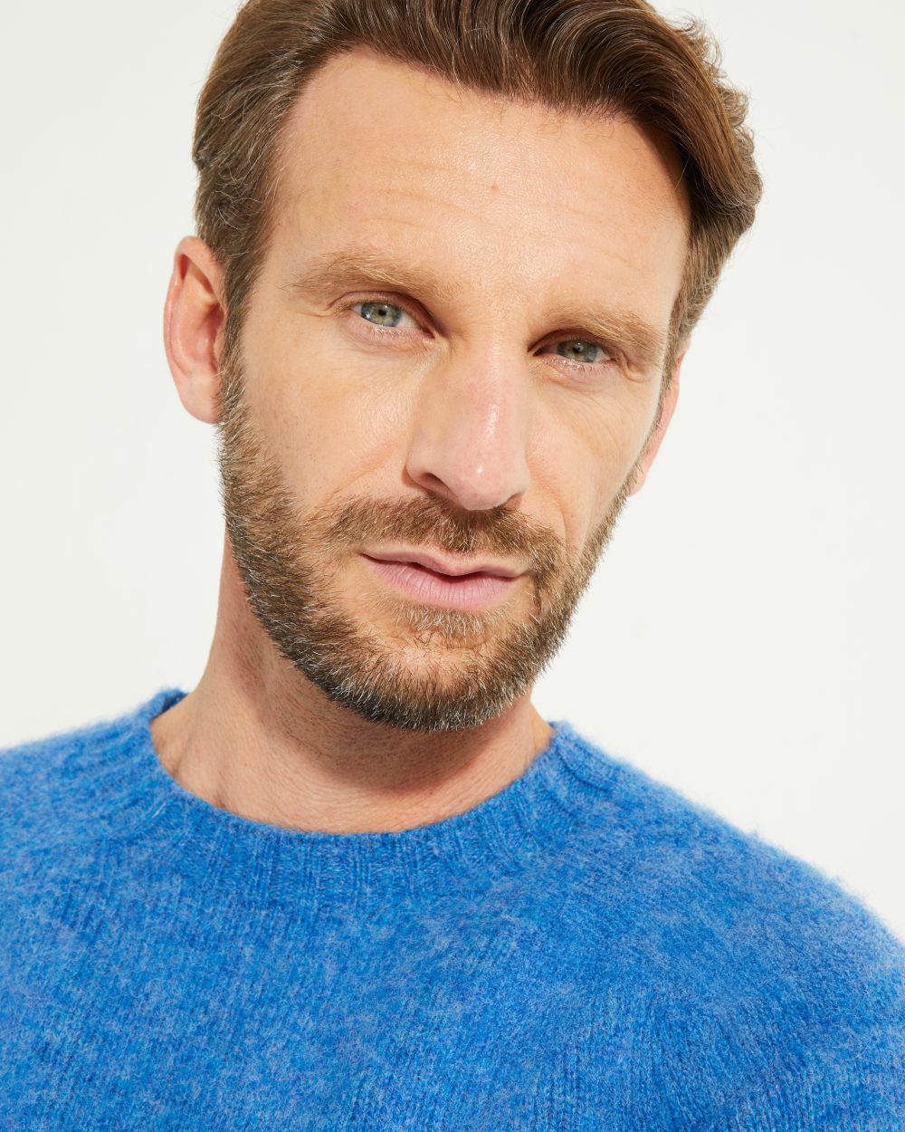 Crew-neck Sweater / Shaggy Shetland Wool