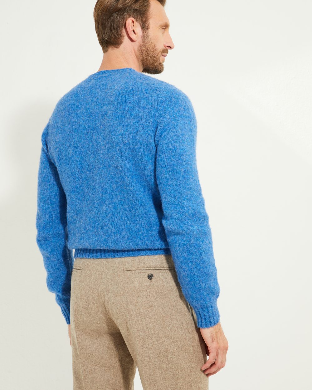 Crew-neck Sweater / Shaggy Shetland Wool
