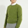 Crew-neck Sweater / Shaggy Shetland Wool