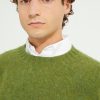 Crew-neck Sweater / Shaggy Shetland Wool