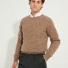 Crew-neck Sweater / Shaggy Shetland Wool