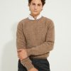 Crew-neck Sweater / Shaggy Shetland Wool