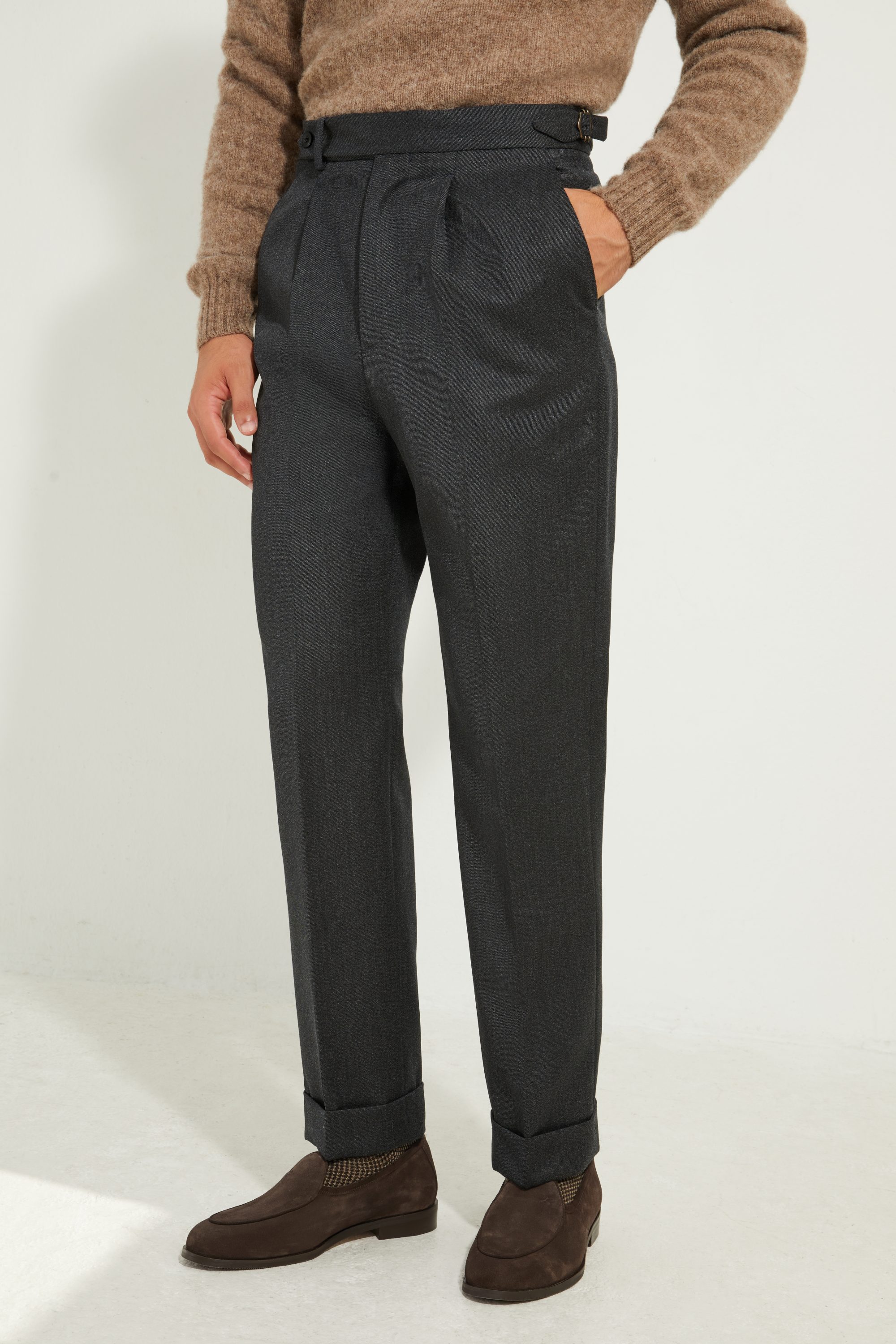 S3 Single Pleat Trousers / Whipcord