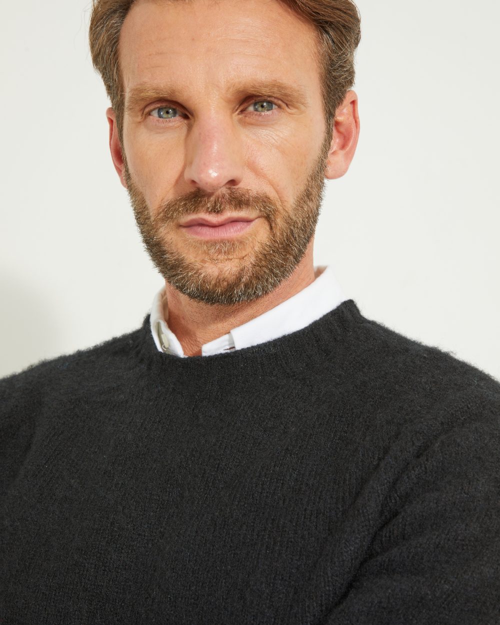 Crew-neck Sweater / Shaggy Shetland Wool