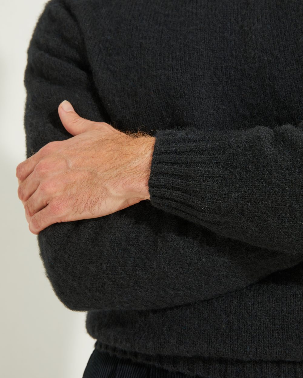 Crew-neck Sweater / Shaggy Shetland Wool