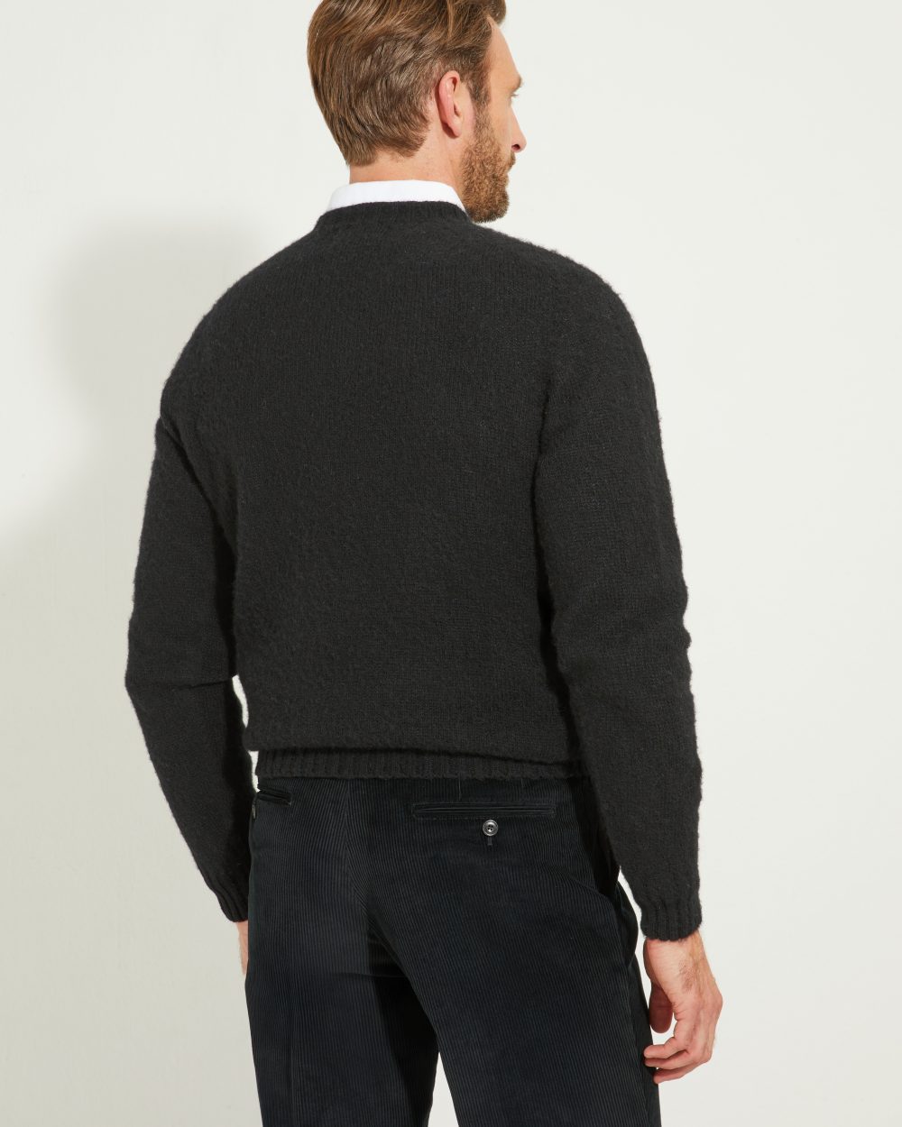 Crew-neck Sweater / Shaggy Shetland Wool