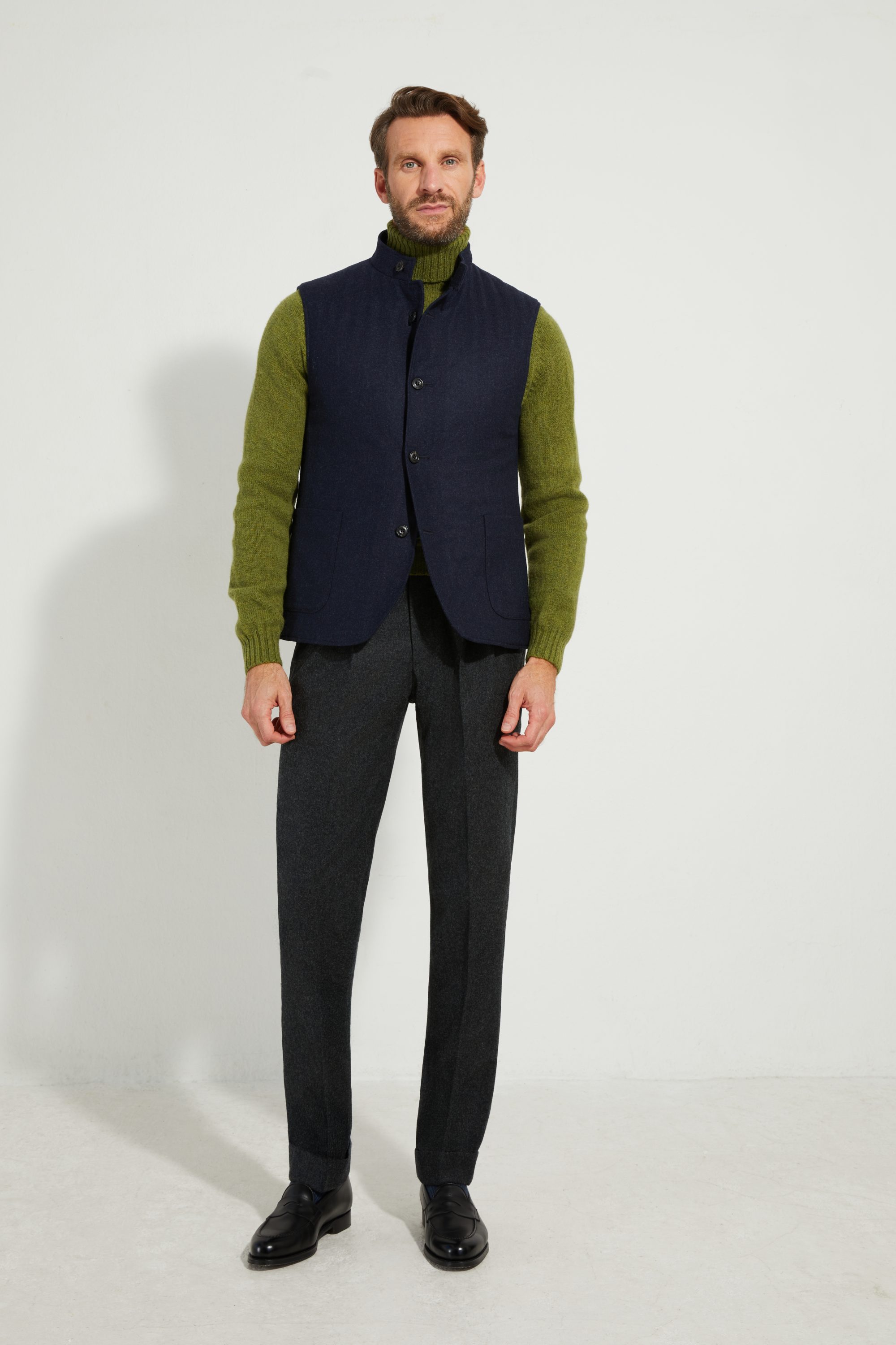 S4 Two Pleats Trousers / Flannel