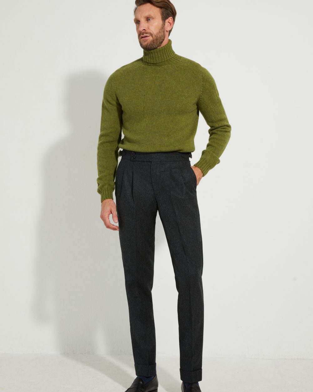 S4 Two Pleats Trousers / Flannel