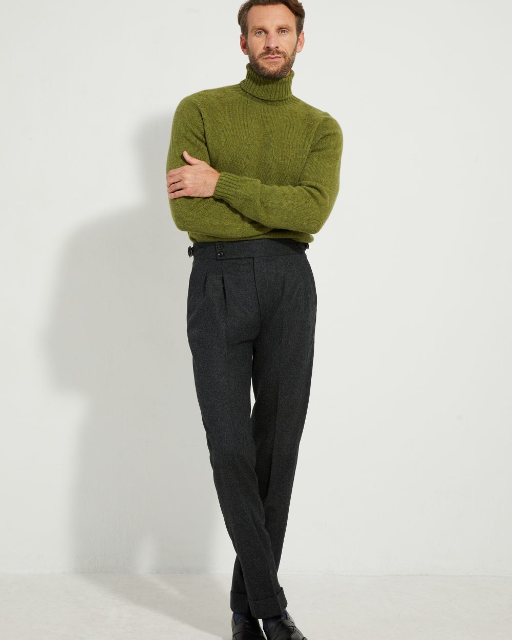 S4 Two Pleats Trousers / Flannel