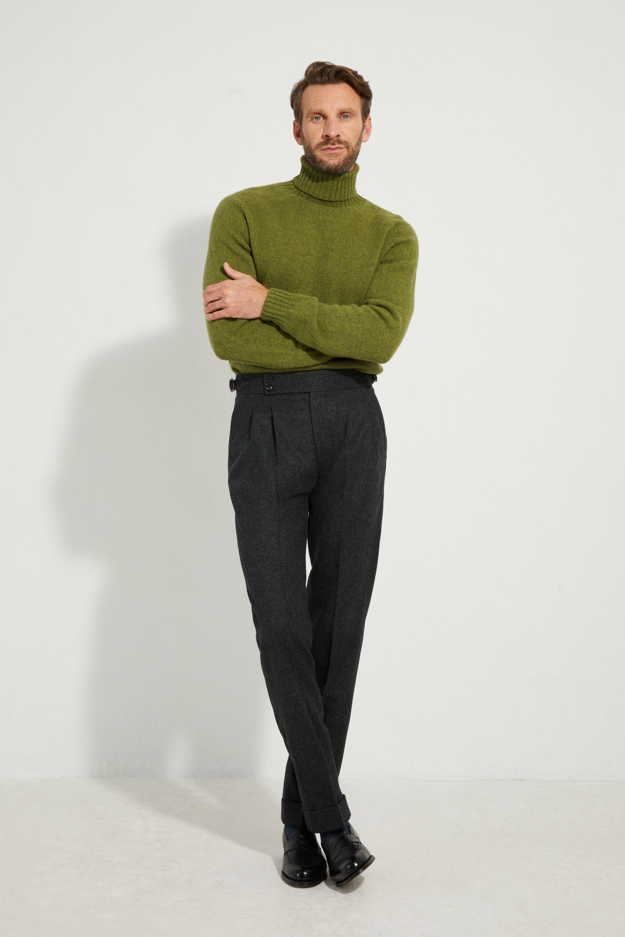 S4 Two Pleats Trousers / Flannel