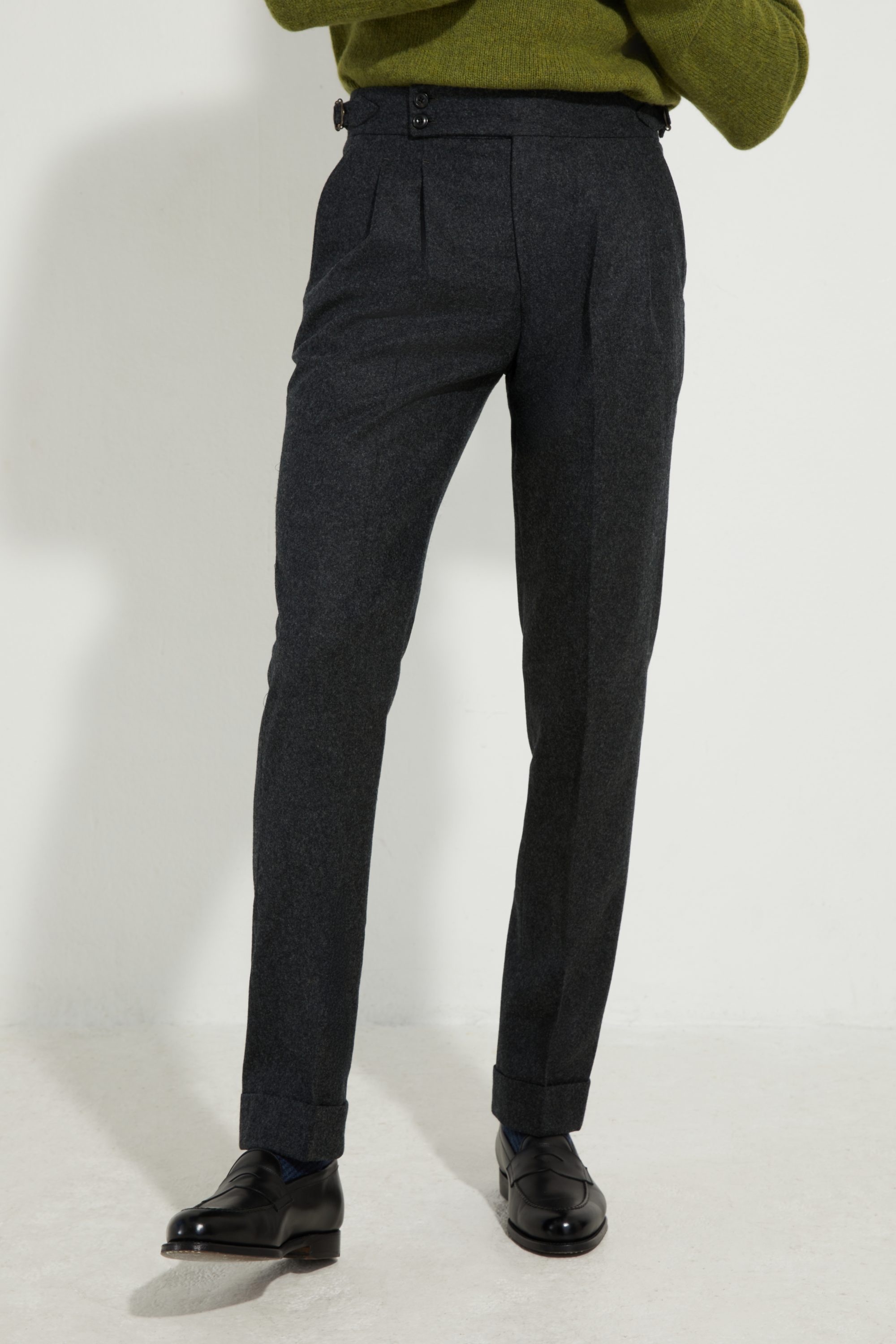 S4 Two Pleats Trousers / Flannel