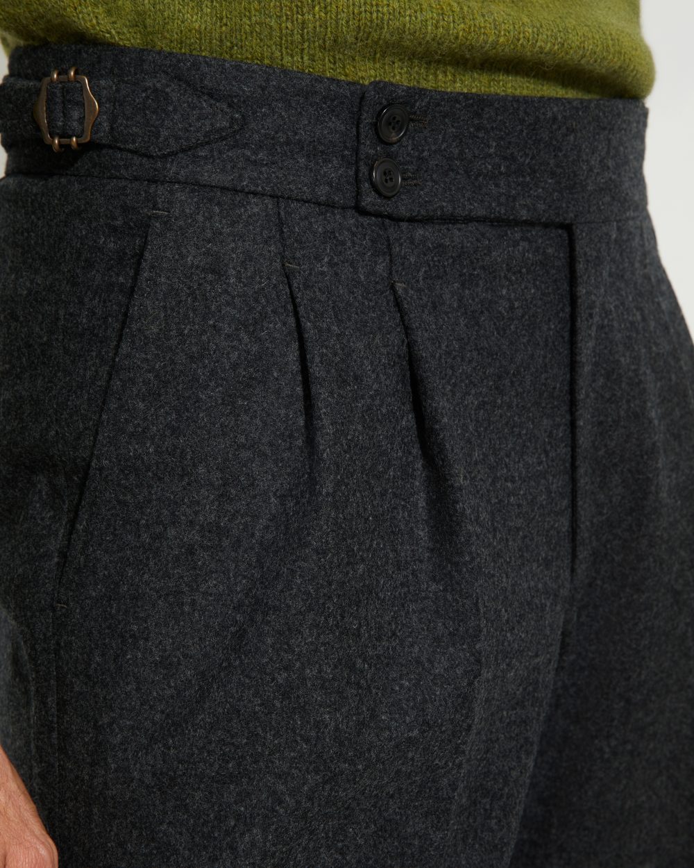 S4 Two Pleats Trousers / Flannel