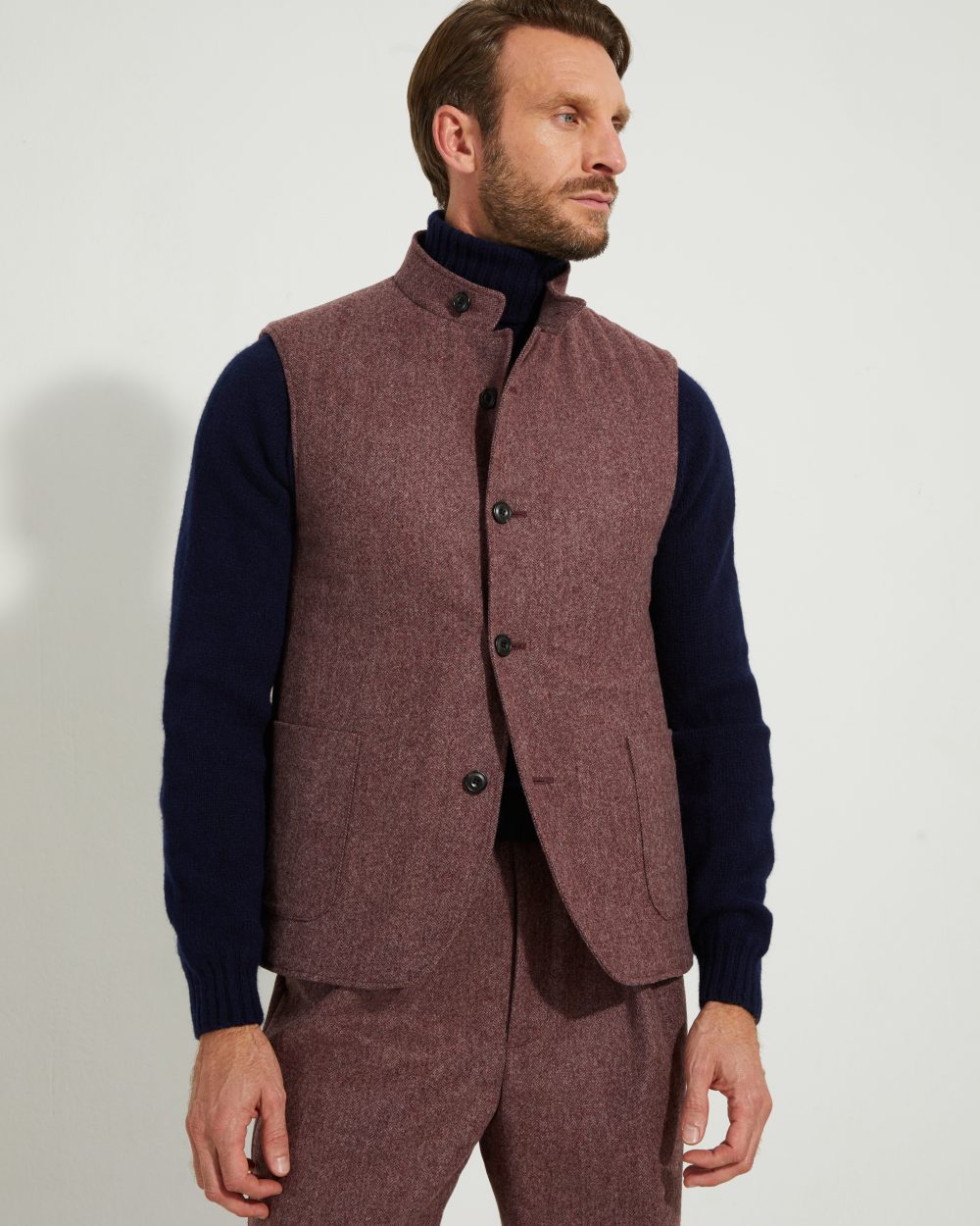 Gilet Maubourg / Flanelle chevrons