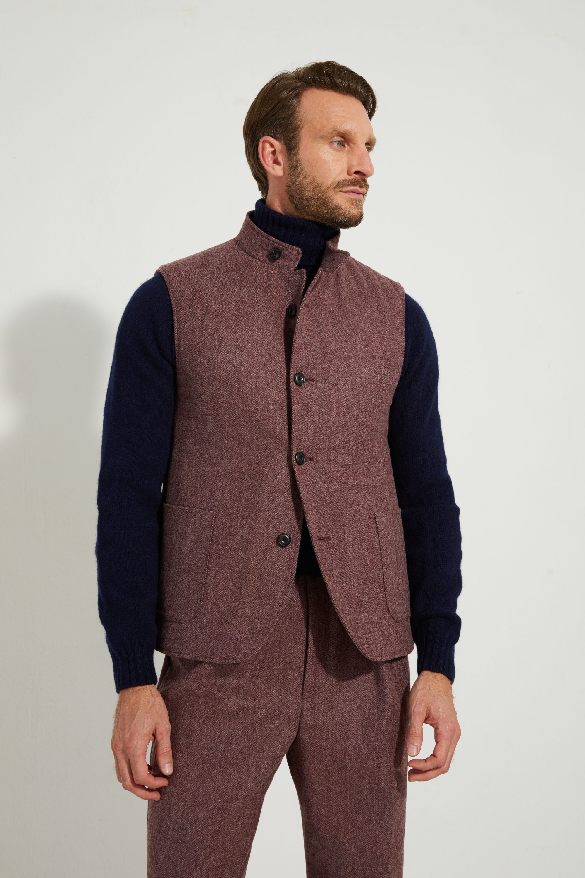 Gilet Maubourg / Flanelle chevrons