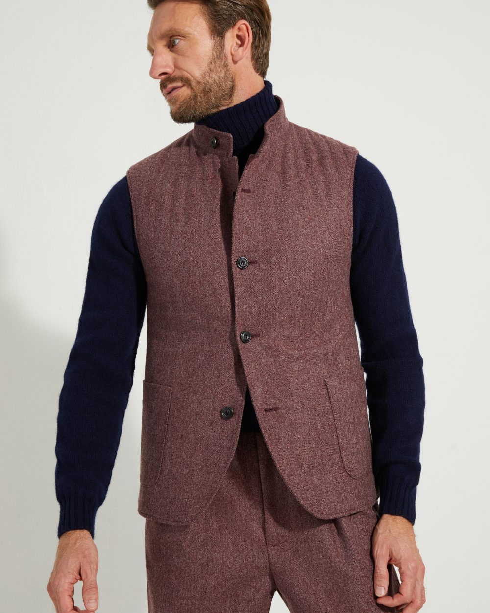 Gilet Maubourg / Flanelle chevrons